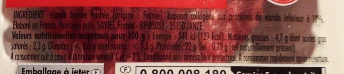 Jean Rozé Steaks hachés pur boeuf 5% packshot
