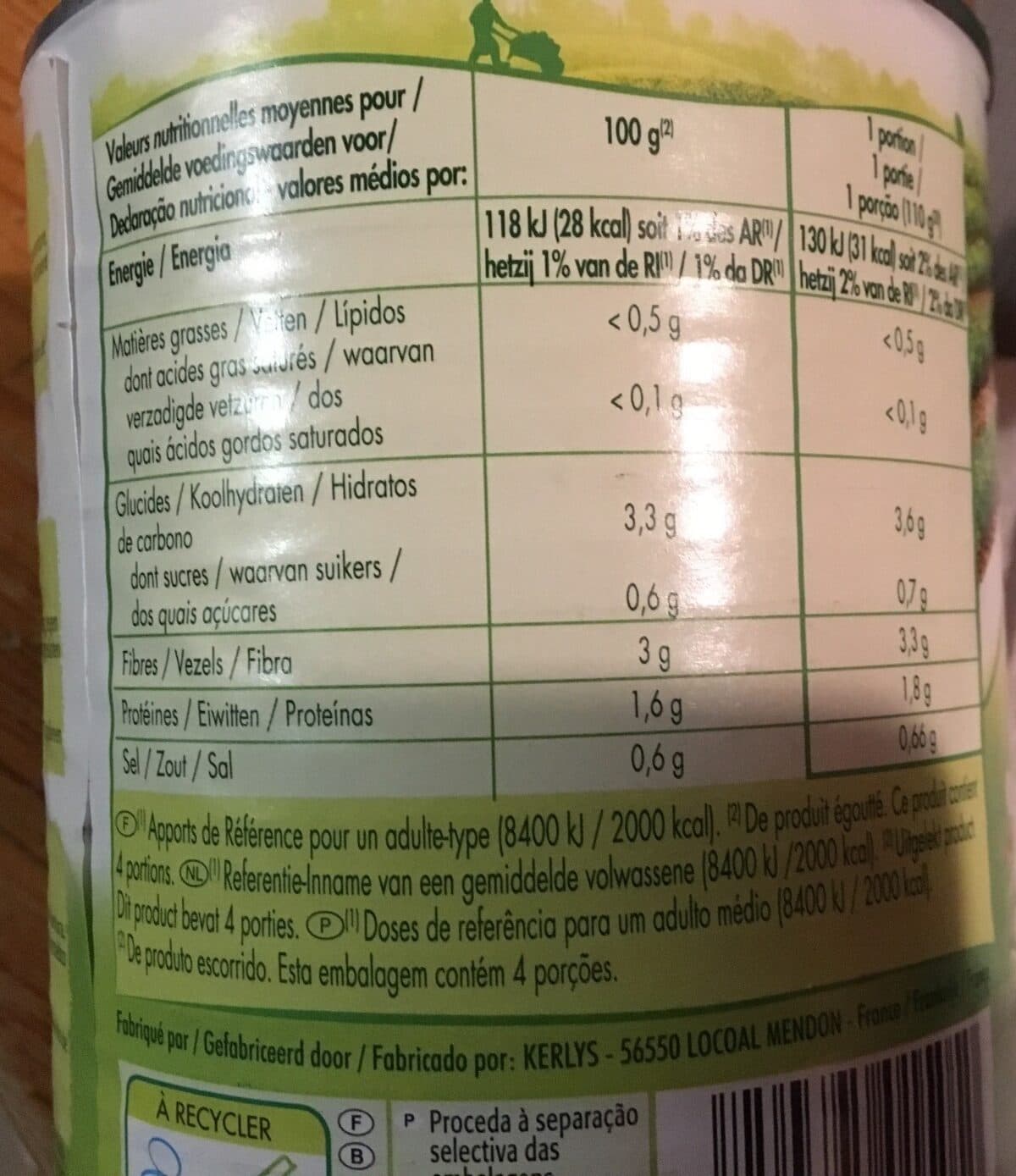 Open Food Facts Haricot vert packshot