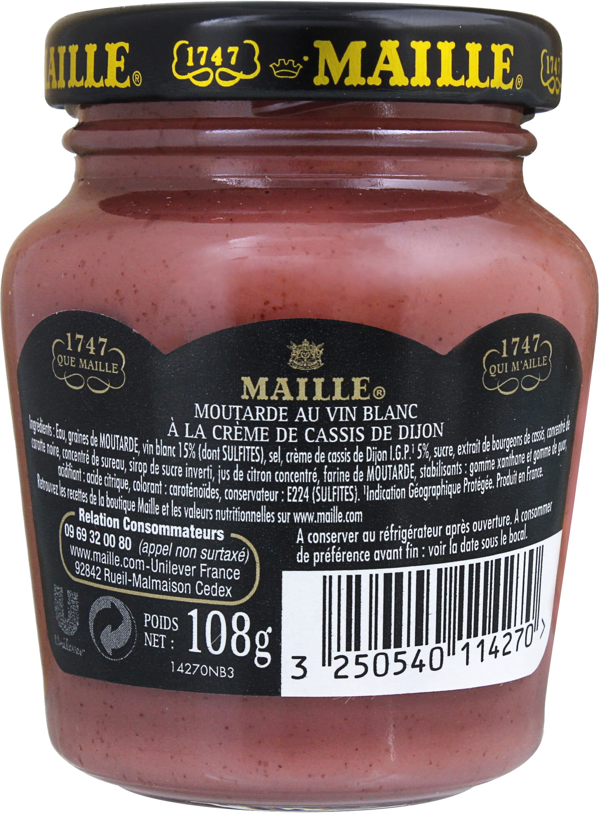 Maille Maille Moutarde au Cassis de Dijon 108g packshot