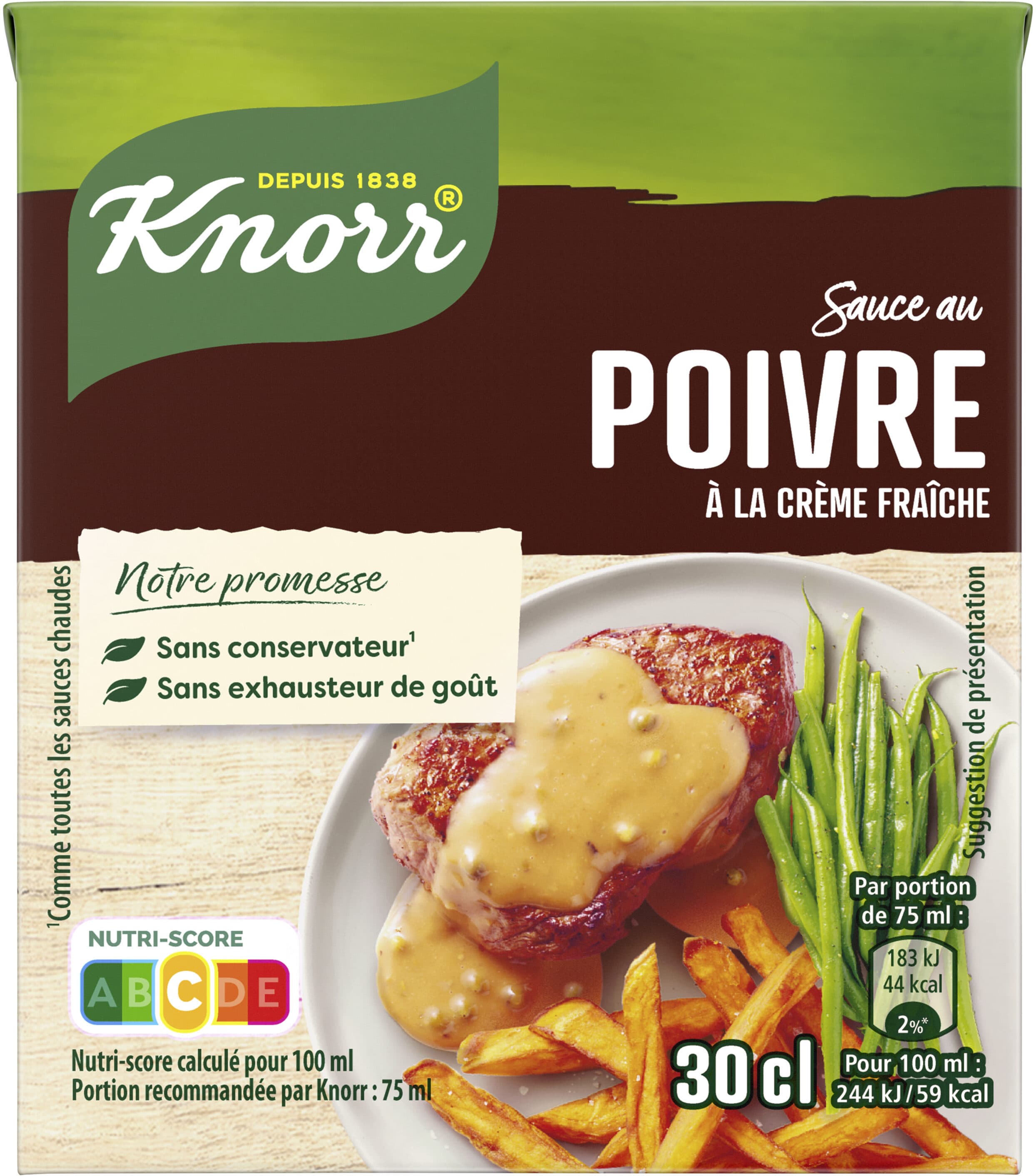 Knorr Knorr Sauce Poivre à la Crème Fraîche Brique 30cl packshot