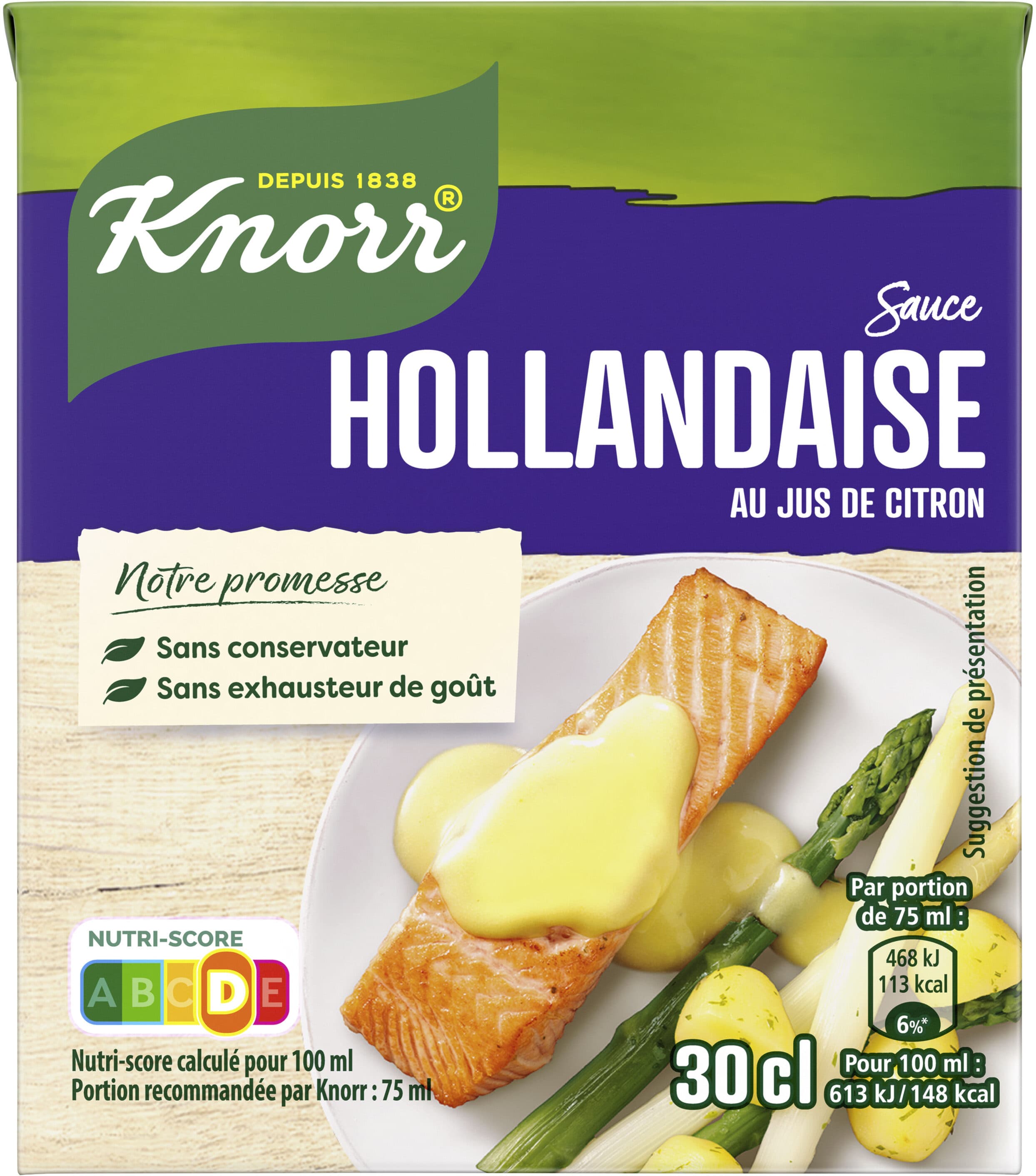 Knorr Knorr Sauce Hollandaise au Jus de Citron Brique 30cl packshot