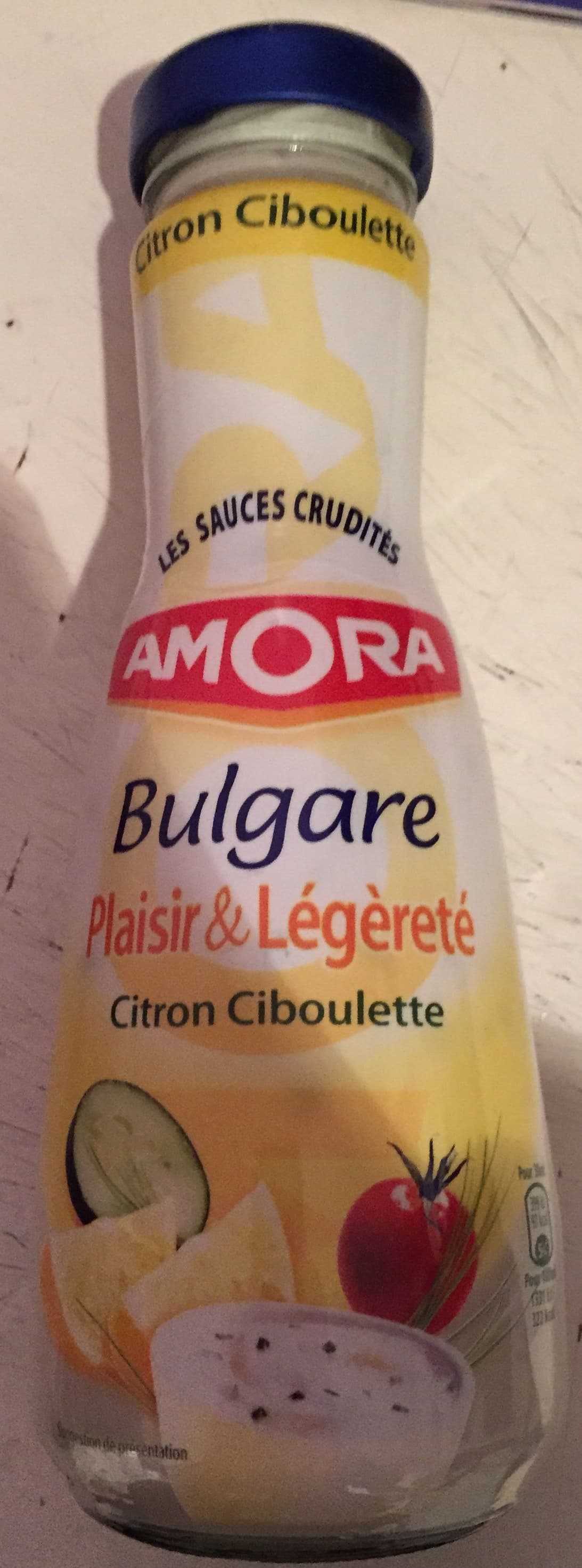 Amora Sauce crudité Bulgare Plaisir & Légèreté Citron - Ciboulette packshot