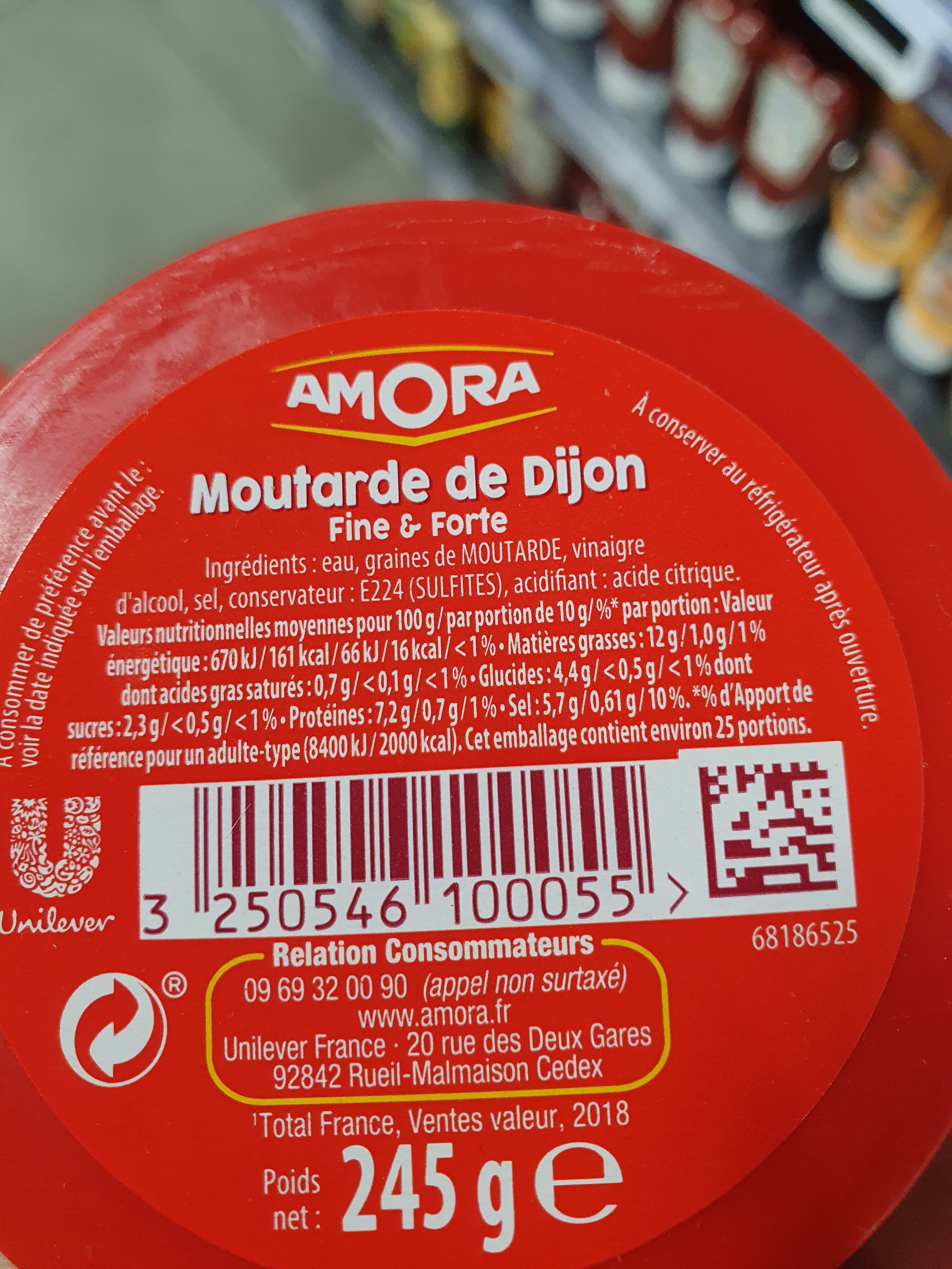 Amora Amora Moutarde Fine et Forte Verre De Table 245g packshot