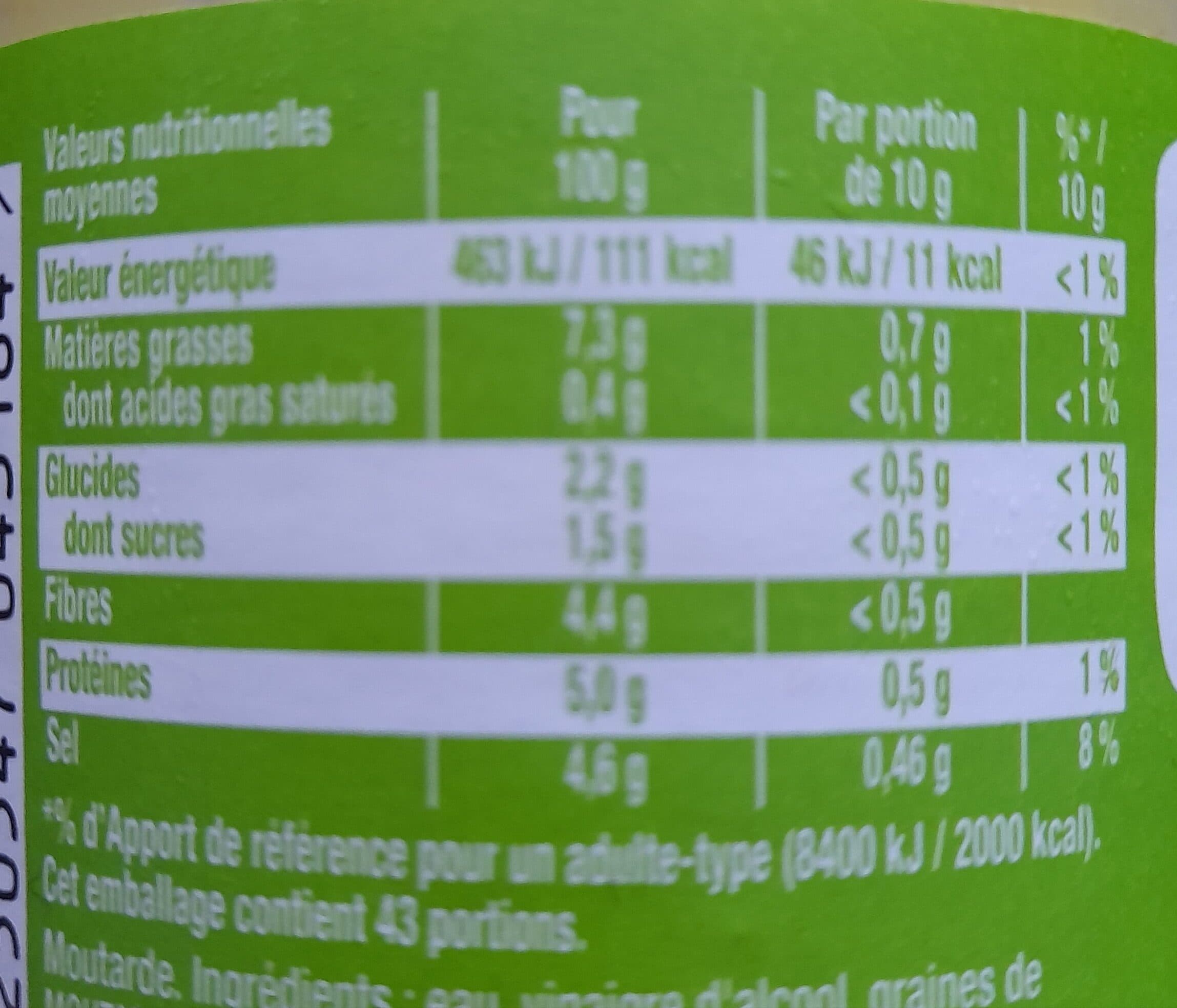 Amora Amora Moutarde Condiment Bocal 430g packshot