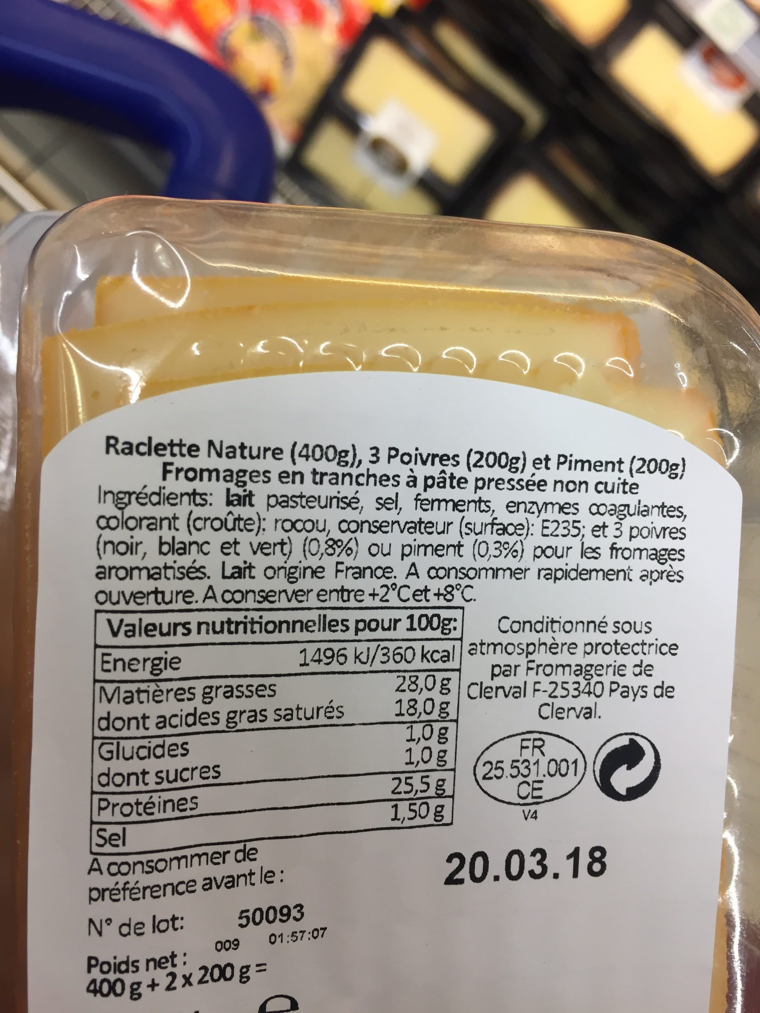 Ermitage Raclette 3 Saveurs packshot