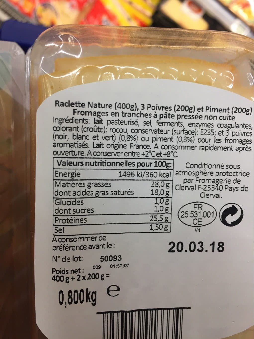 Ermitage Raclette 3 Saveurs packshot