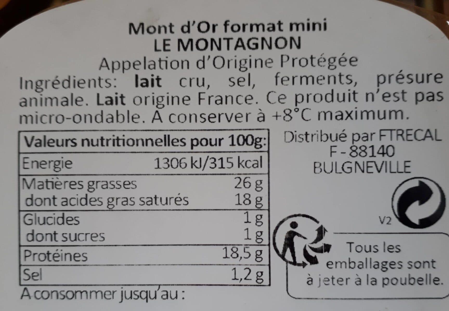 Montagnon Mont D'or Aoc packshot
