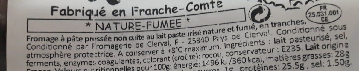 Ermitage Raclette nature & fumée packshot