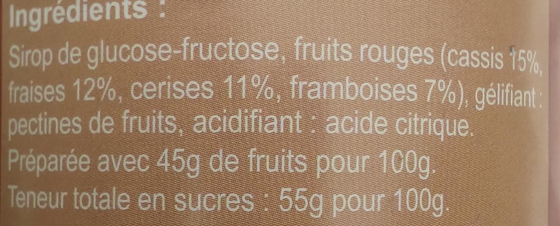 Delvert Confiture extra 4 fruits rouges packshot