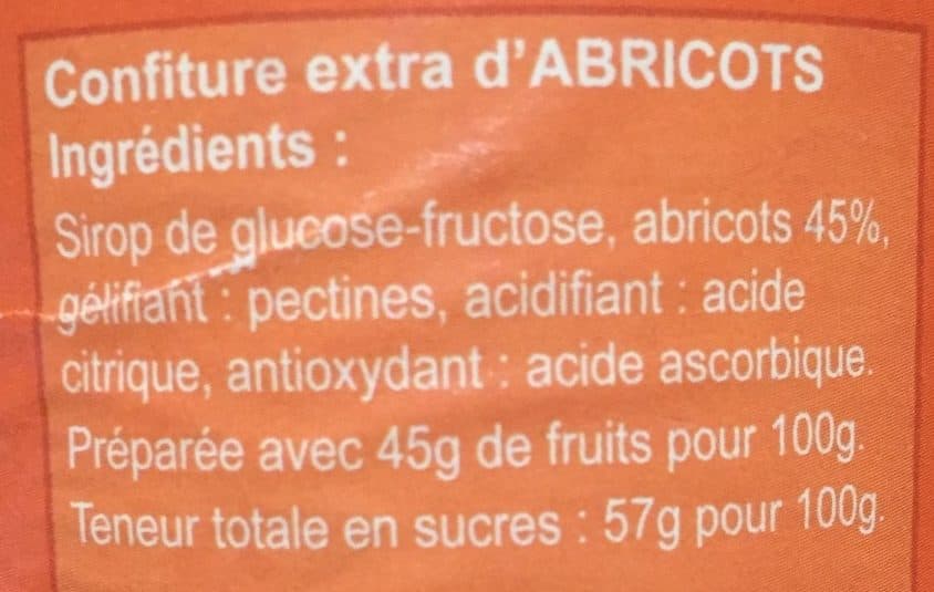 Open Food Facts Confiture Extra d'abricots packshot