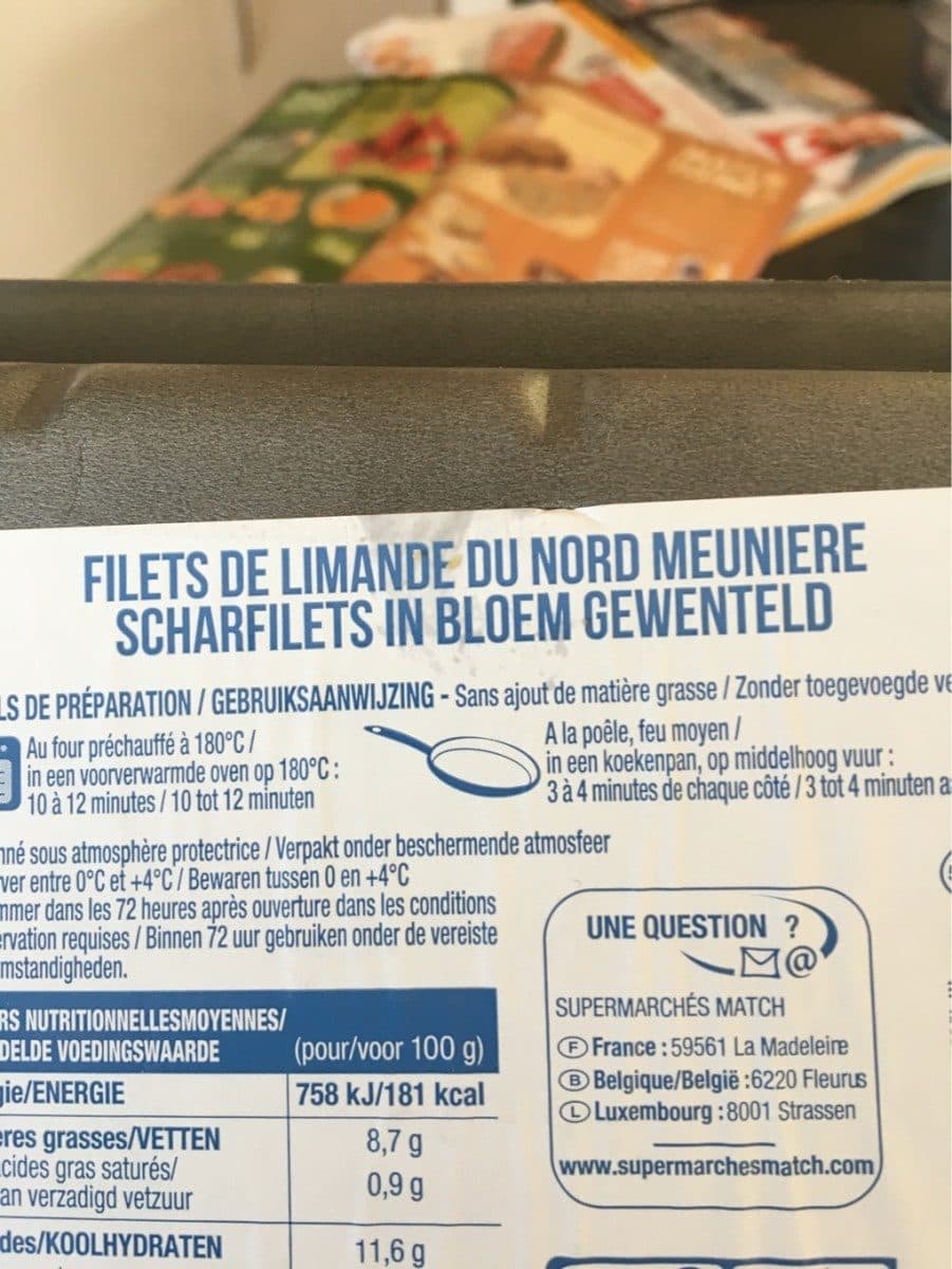 Open Food Facts Filet de Limande du Nord Meunière packshot