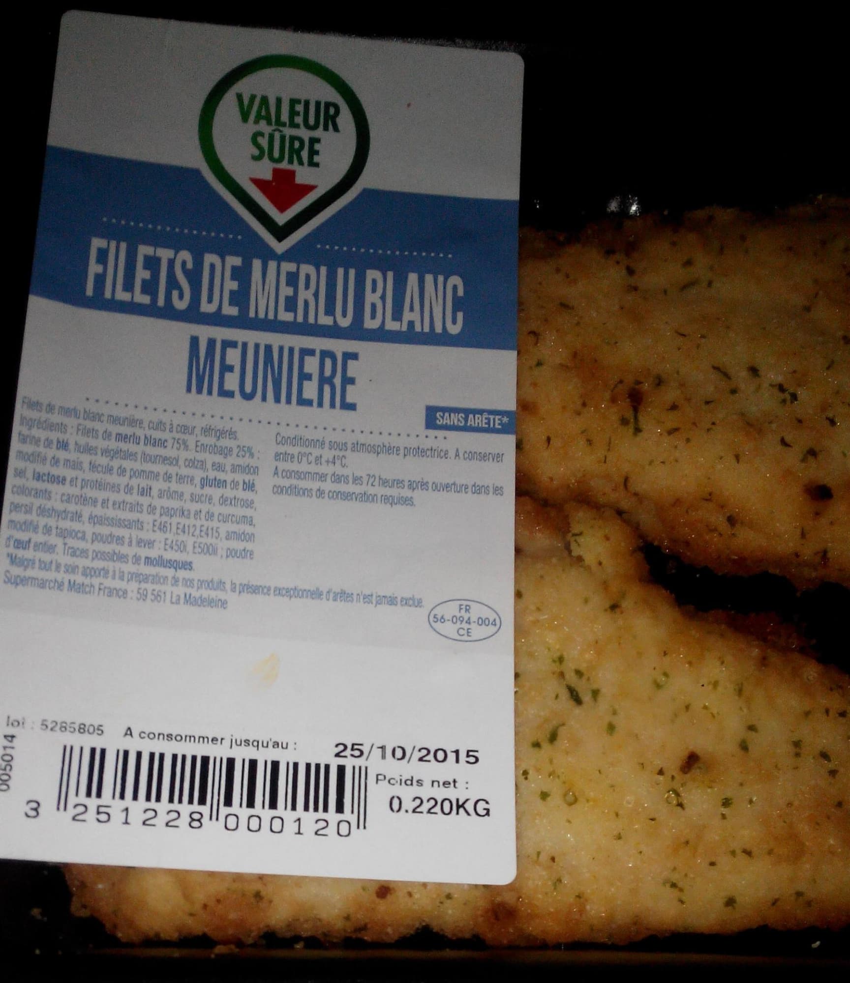 Match Filets de Merlu blanc meuniere packshot