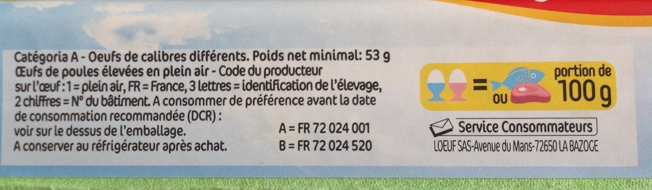 Le Gaulois Plein air 10 oeufs frais de poules élevées en plein air packshot