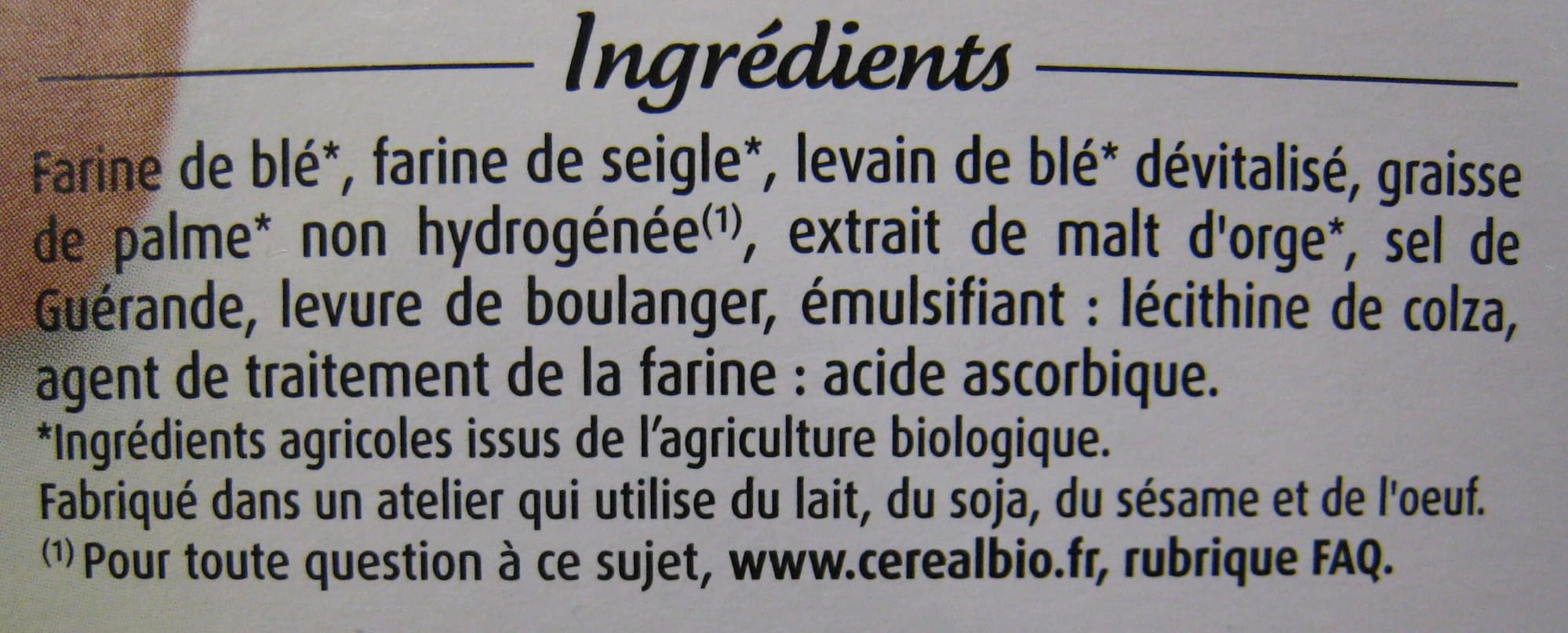 Céréal Bio Pain grillé Bio Campanel packshot
