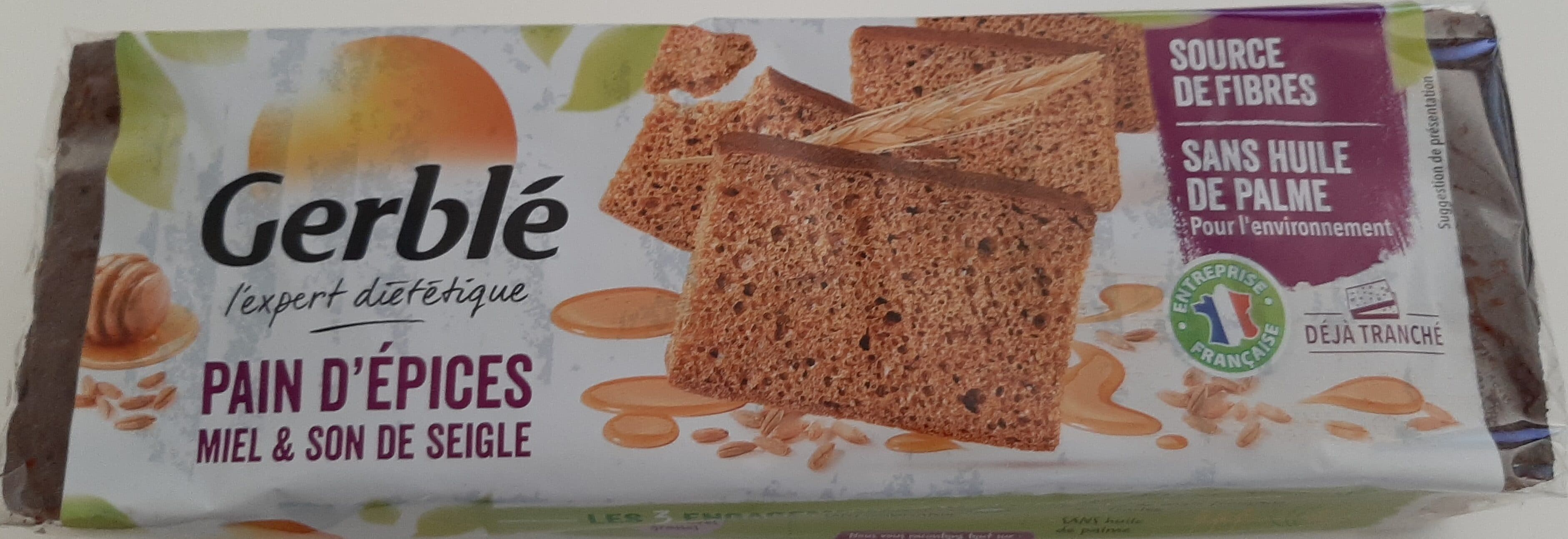 Gerblé Pain d'Épices Miel & Son de Seigle packshot