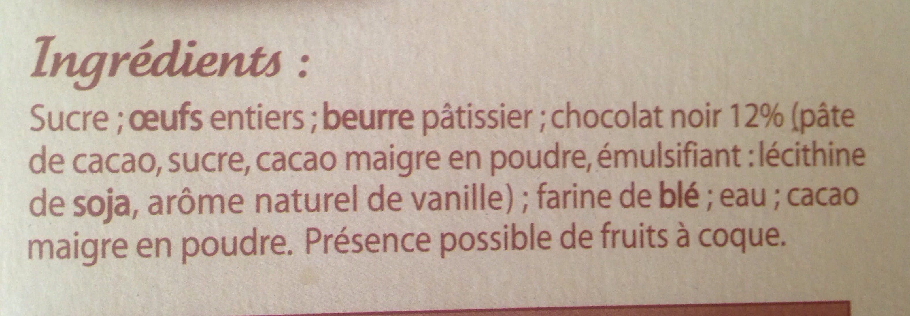 Open Food Facts Fondant au Chocolat Surgelé packshot