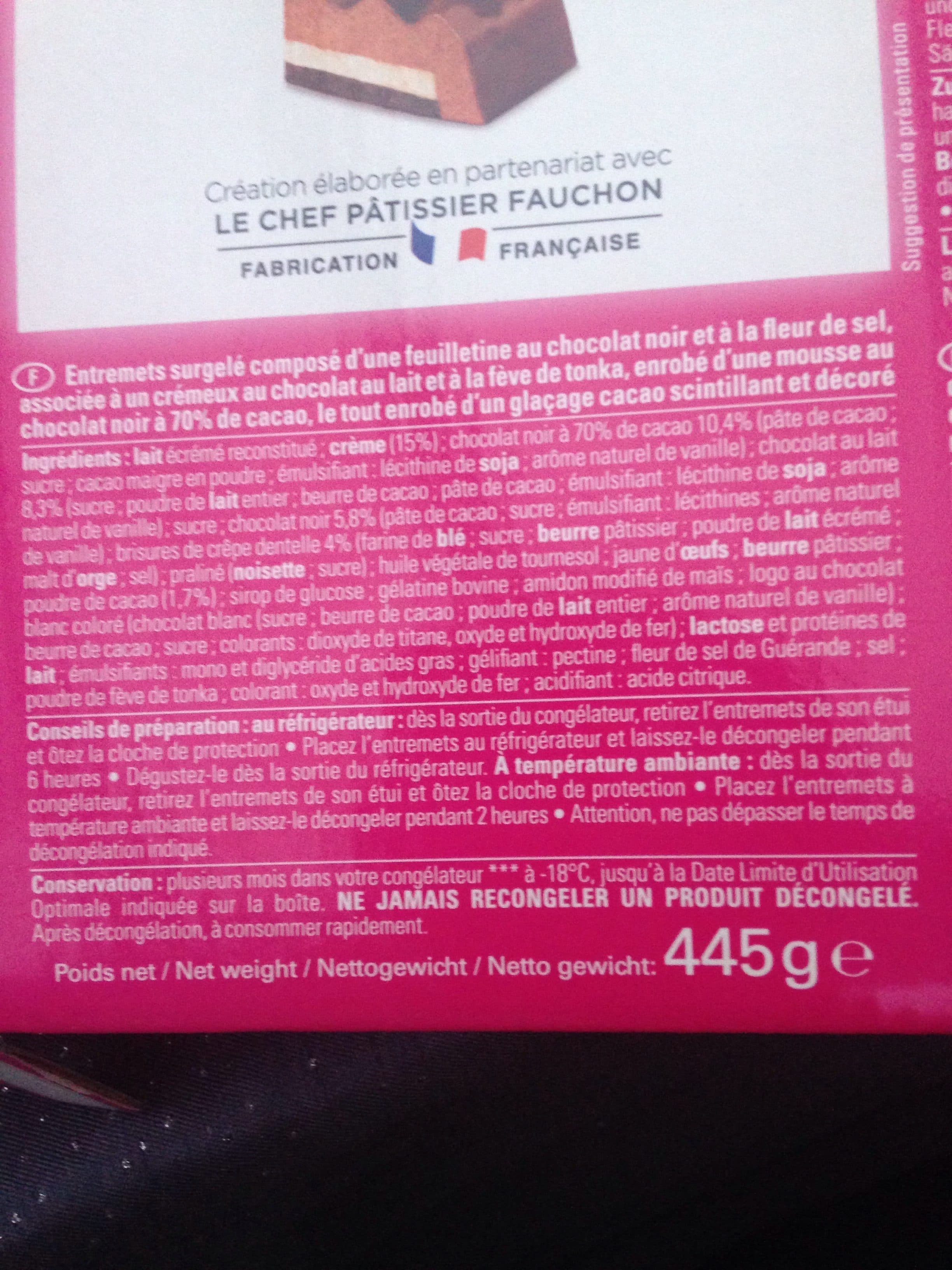 Fauchon Carre sublime chocolat fauchon packshot