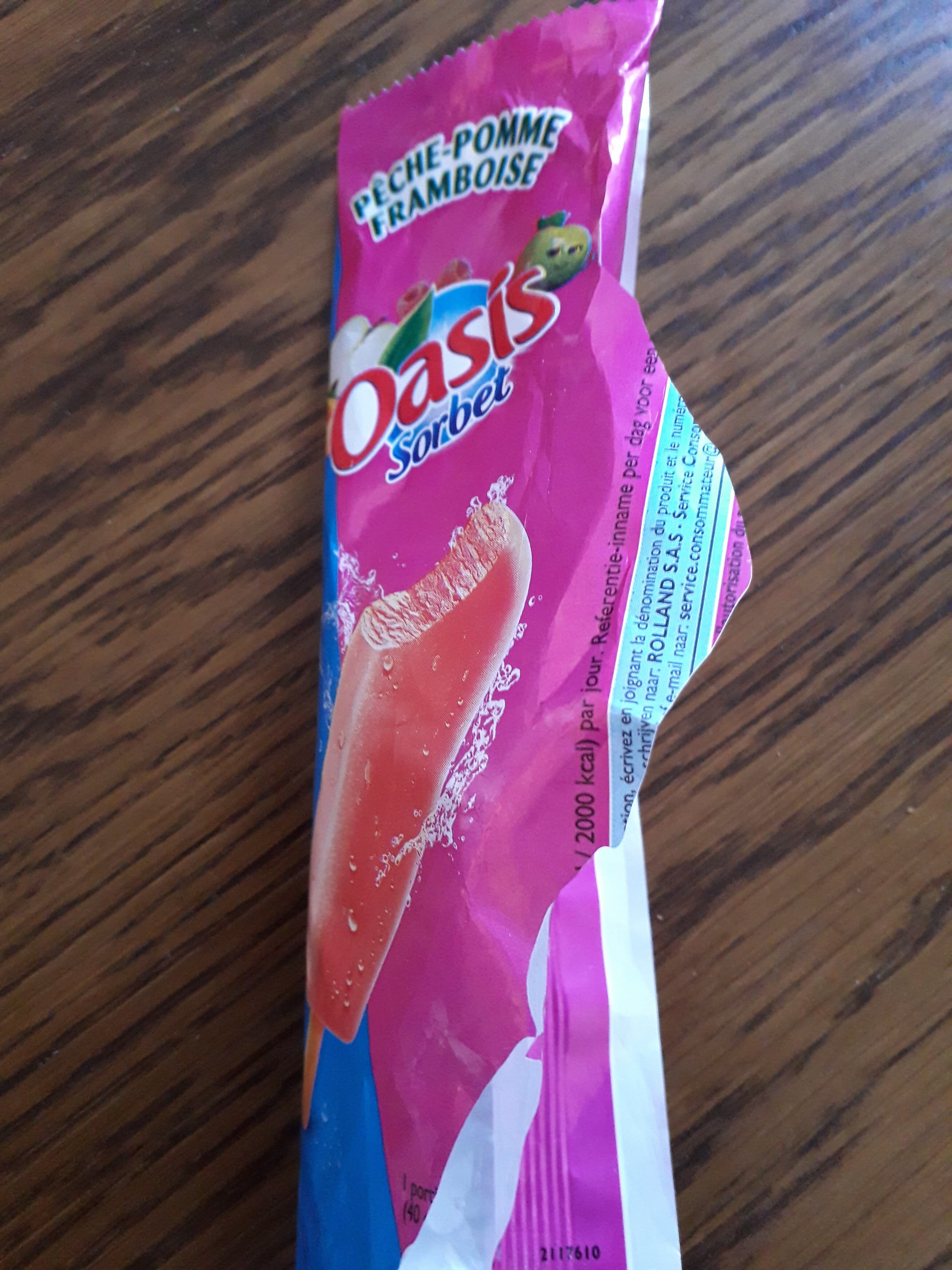 Open Food Facts Sorbet Pêche Pomme Framboise packshot