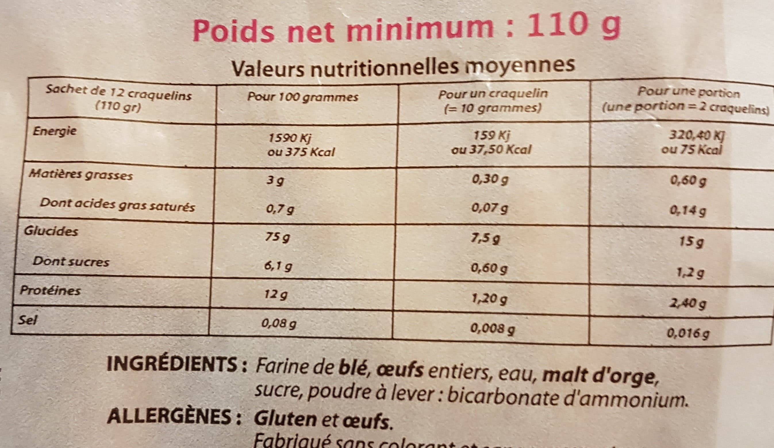 Christian potier 110G Craquelins Delice Margely packshot