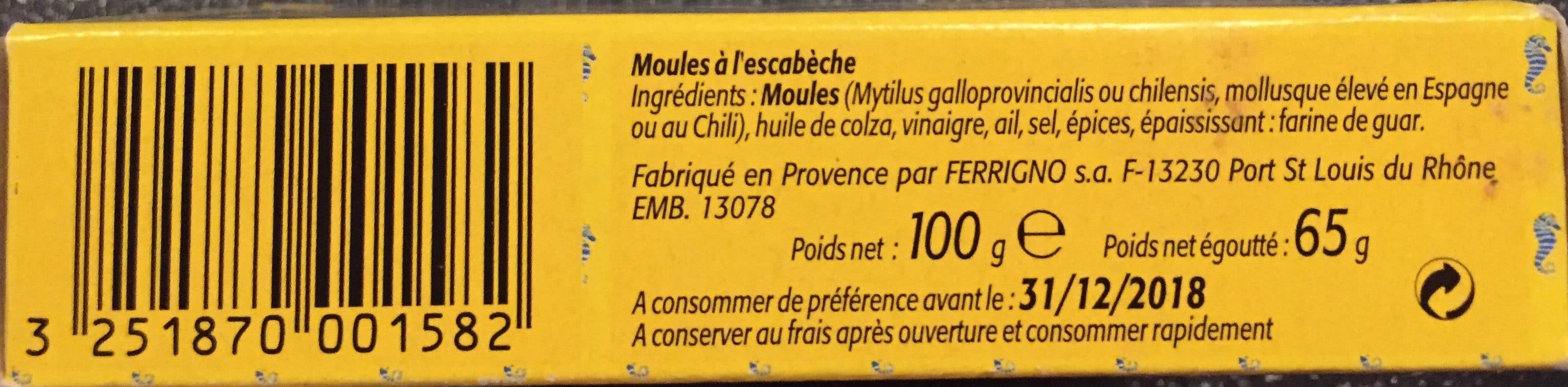 Lou Ferrignade Moules à l'escabèche packshot