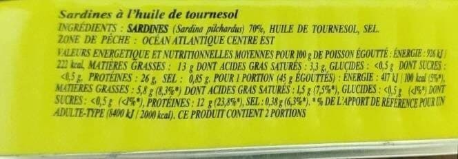 Cap RoussetFerrigno Sardines à l'huile de tournesol packshot