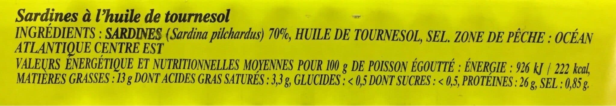 Cap Rousset Sardines à l'huile de tournesol packshot