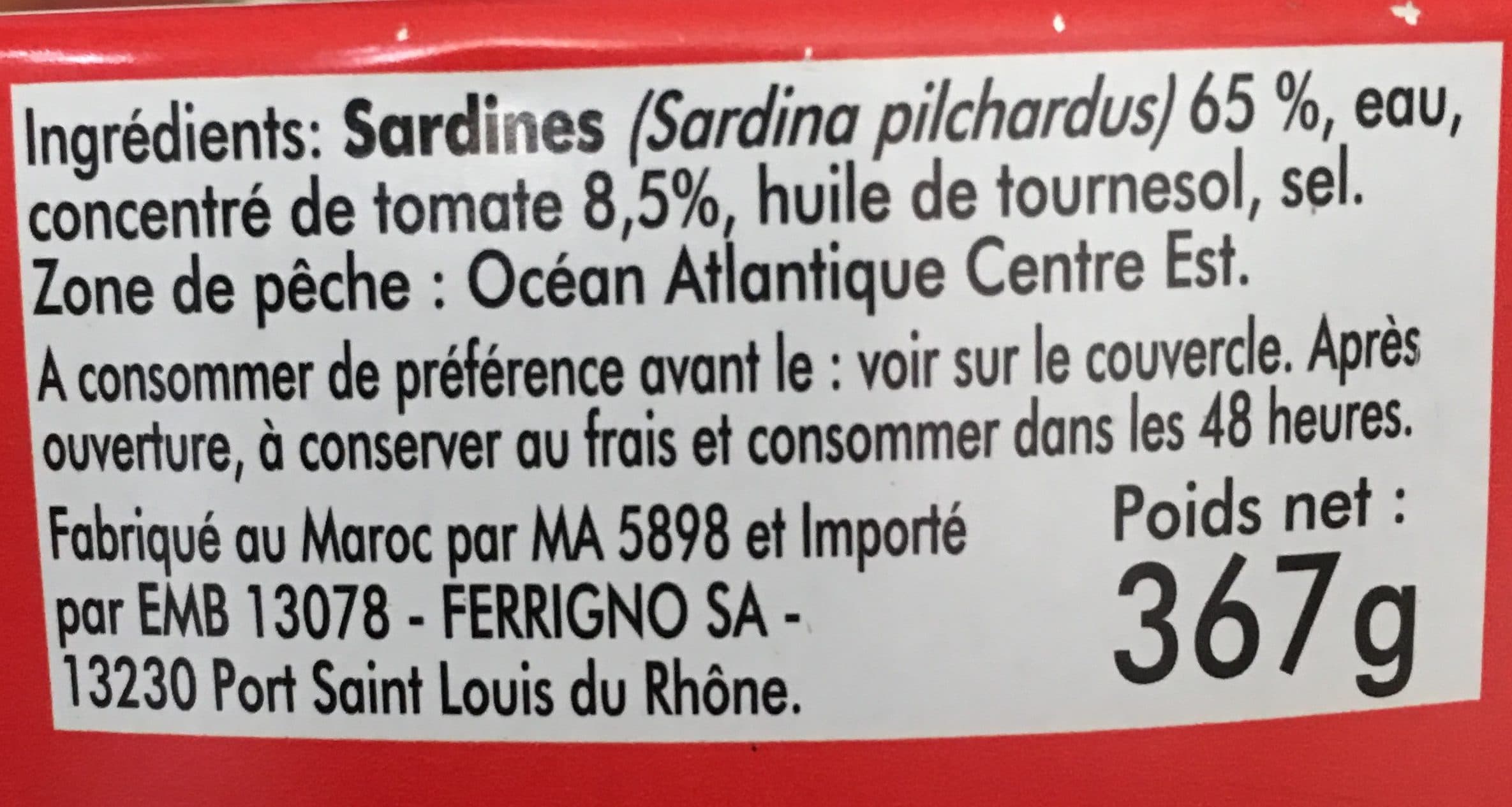 Cap Dinec Pilchards à la tomate packshot