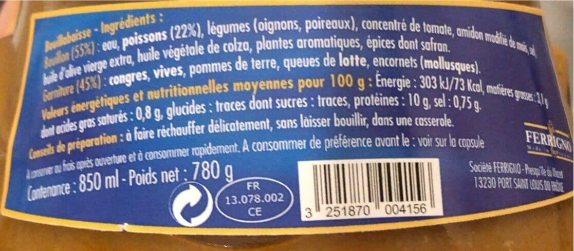Les Belles de Marseille Les belles bouillabaisse de marseille packshot