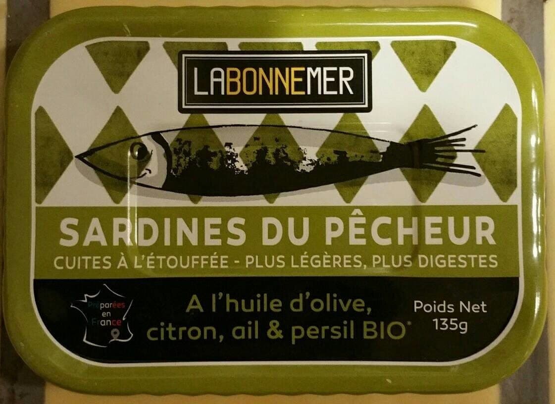 La Bonne Mer Sardine du pêcheur à l'huile d'olive, citron, ail, persil bio packshot