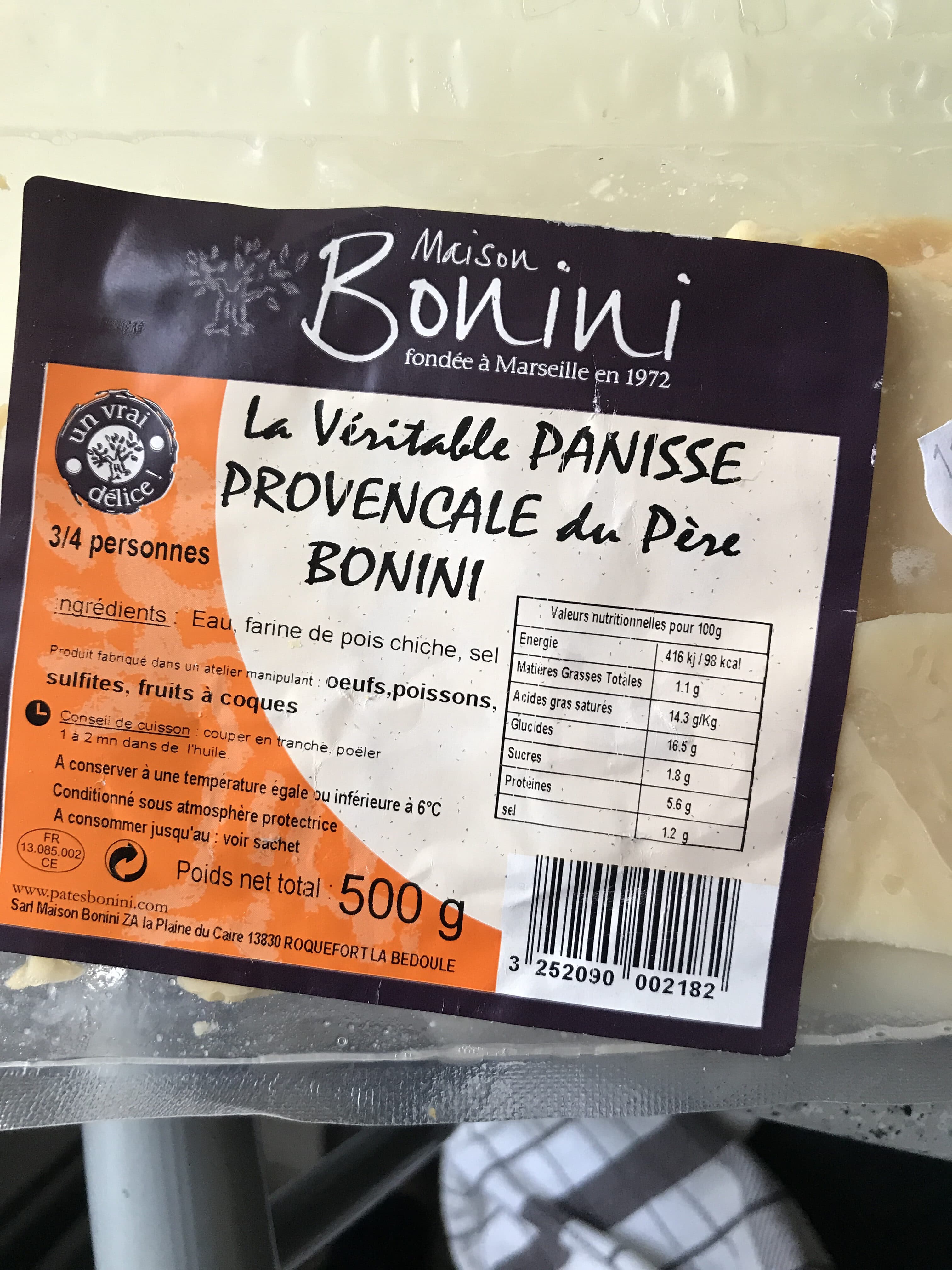 Bonini Maison Bonini panisse provencale packshot