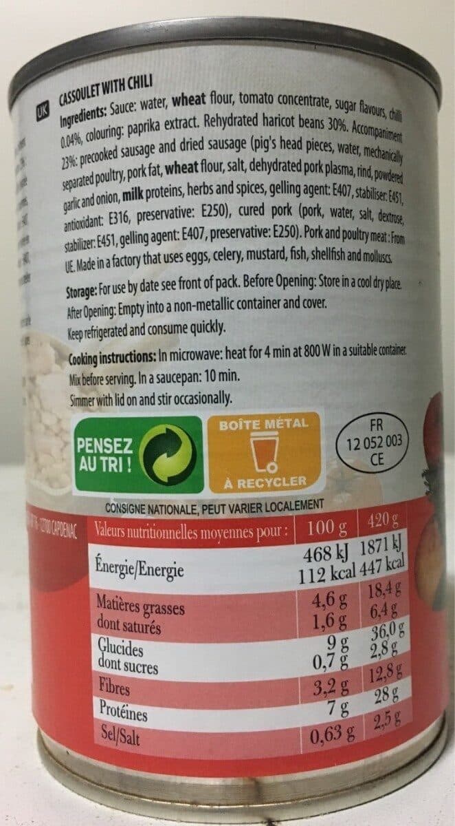 Open Food Facts Cassoulet packshot