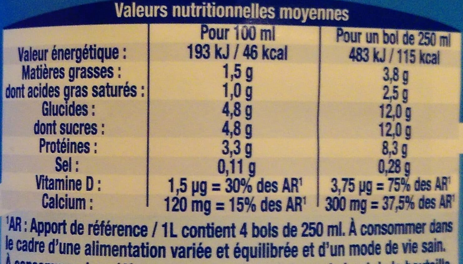 Lactel Lait vit d packshot