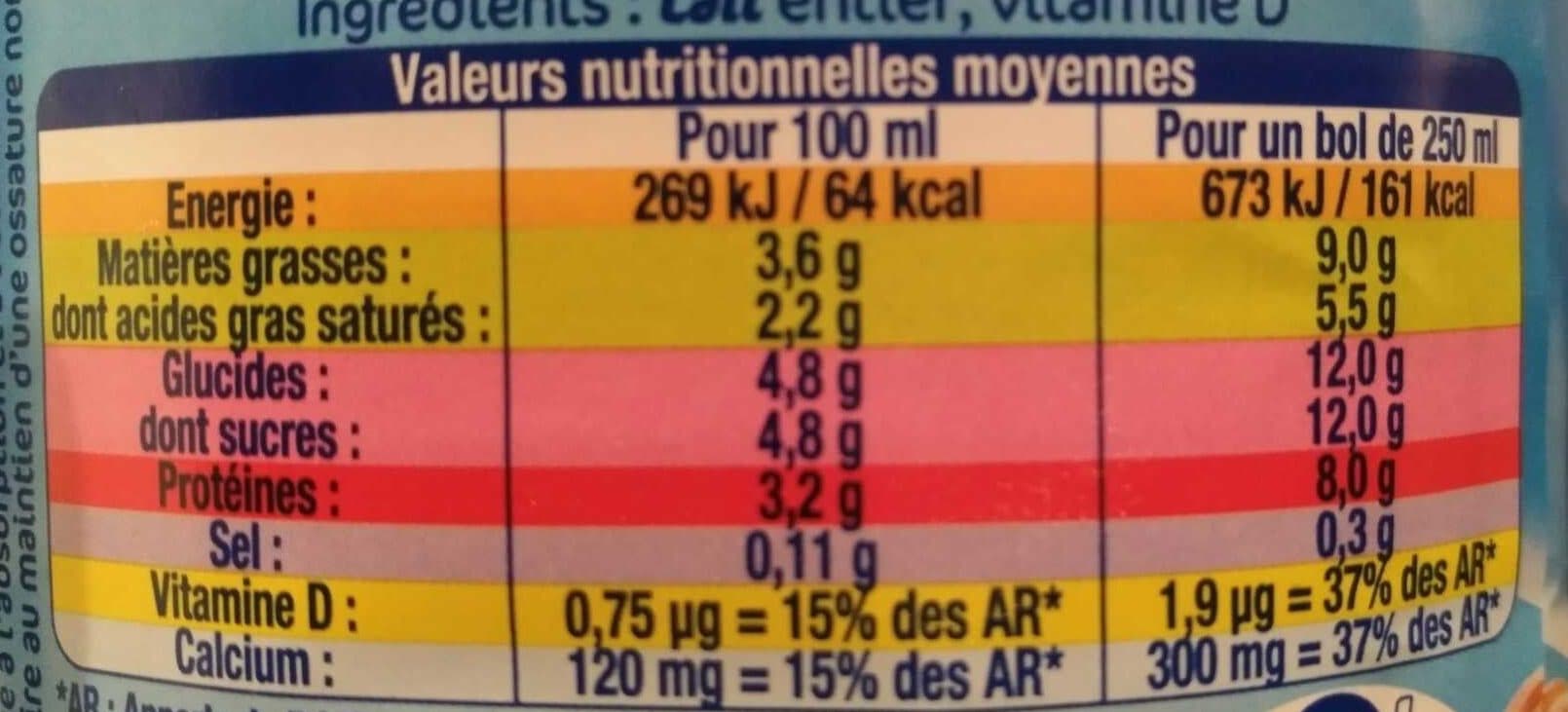Lactel Lait entier packshot