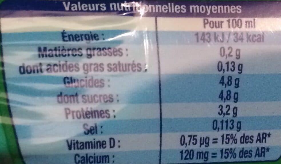 Lactel Lait stérilisé UHT écrémé enrichi en vitamine D packshot