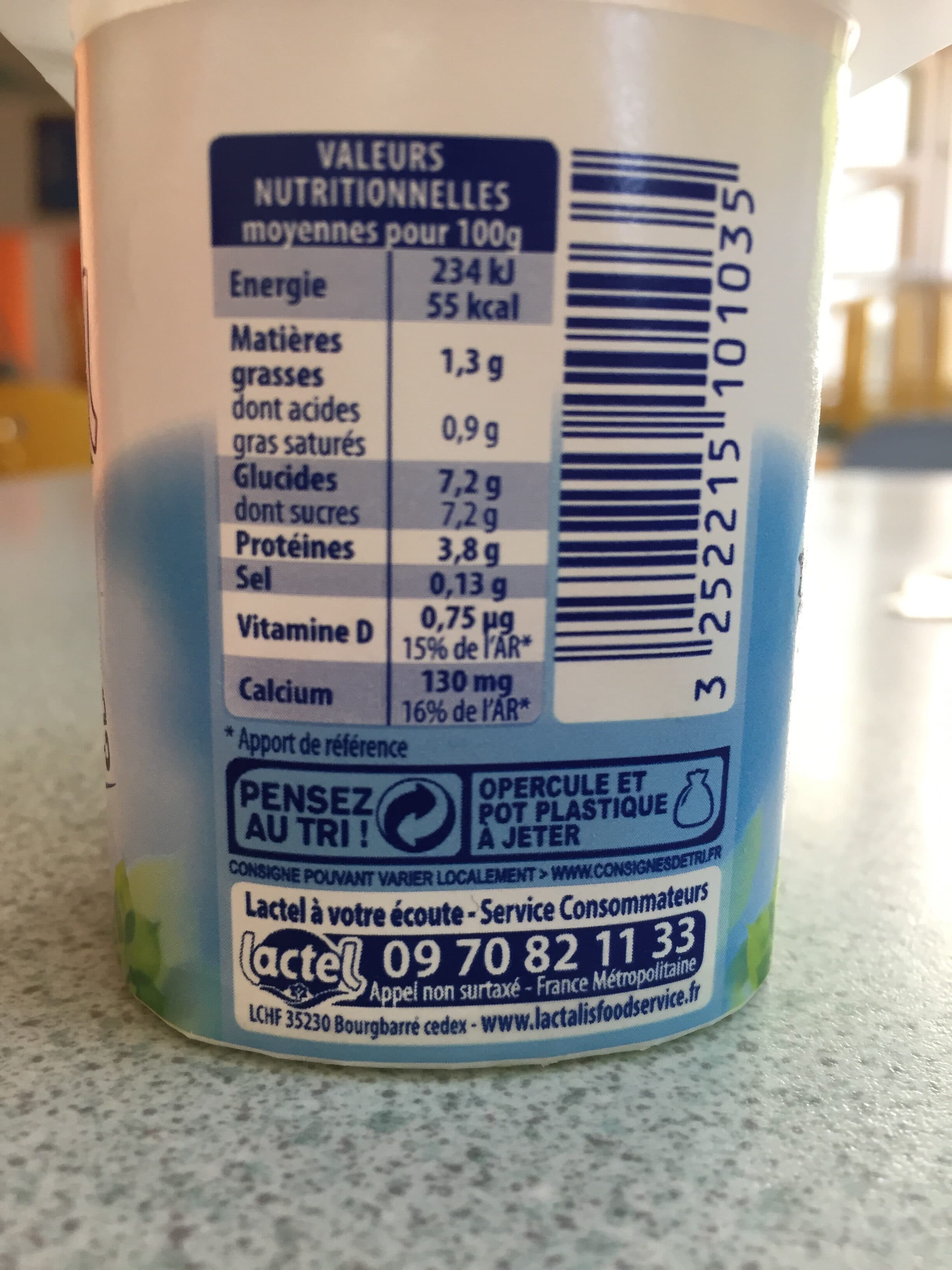 Lactel Yaourt Nature packshot