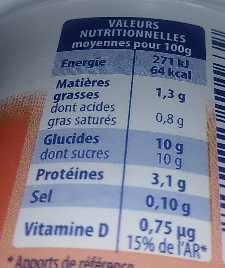 lactel Yaourt saveur pêche packshot