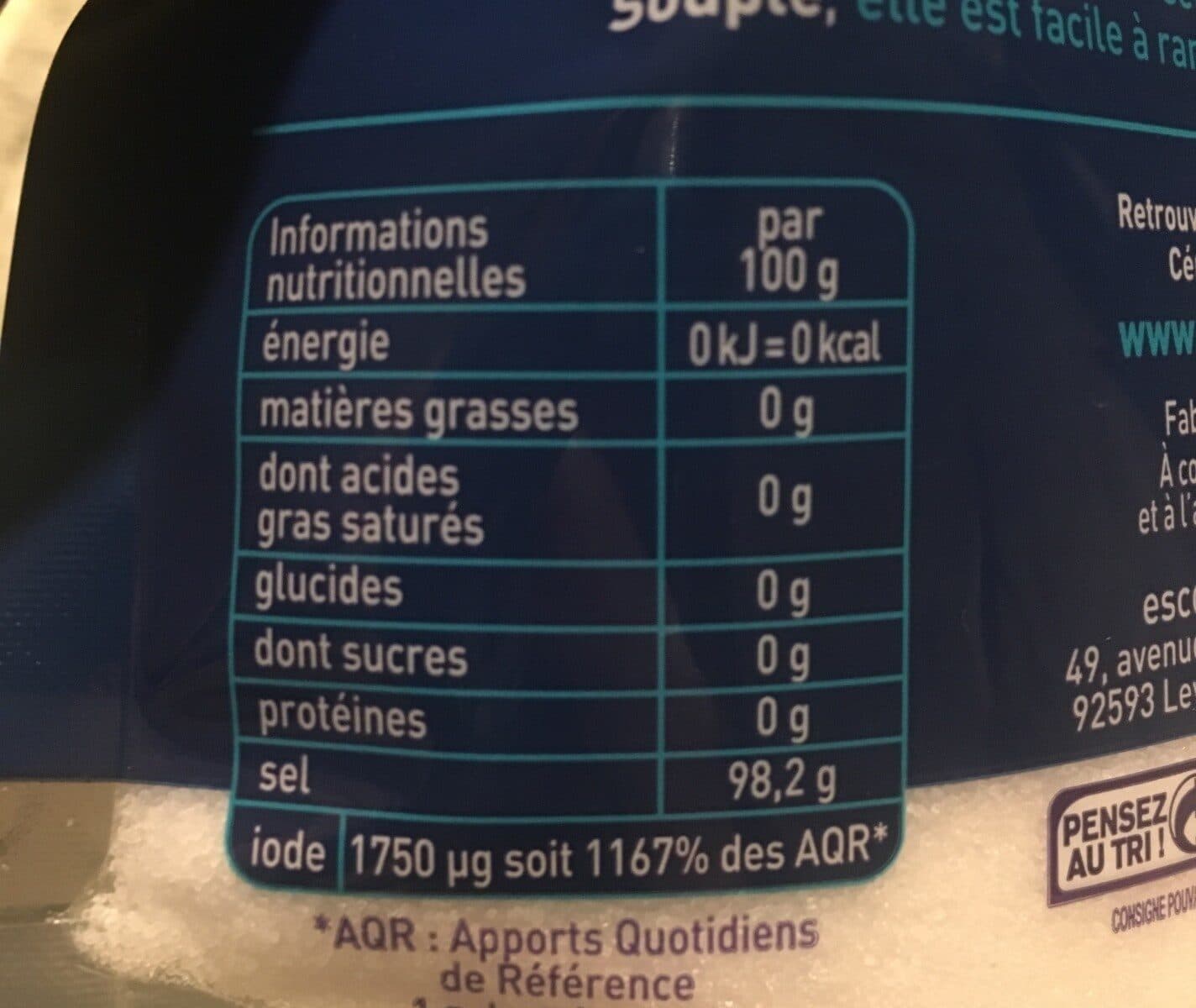 Cérébos Sel Fin Iodé 500g packshot