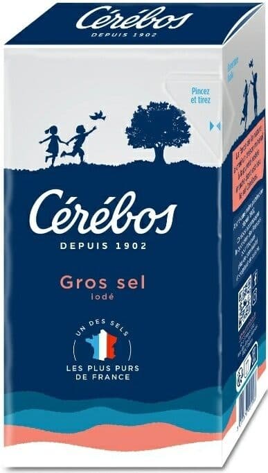 Cérébos Gros sel iodé packshot