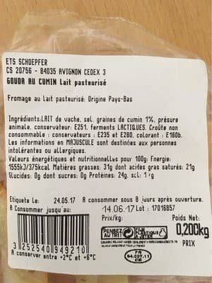 Leclerc Gouda au cumin packshot
