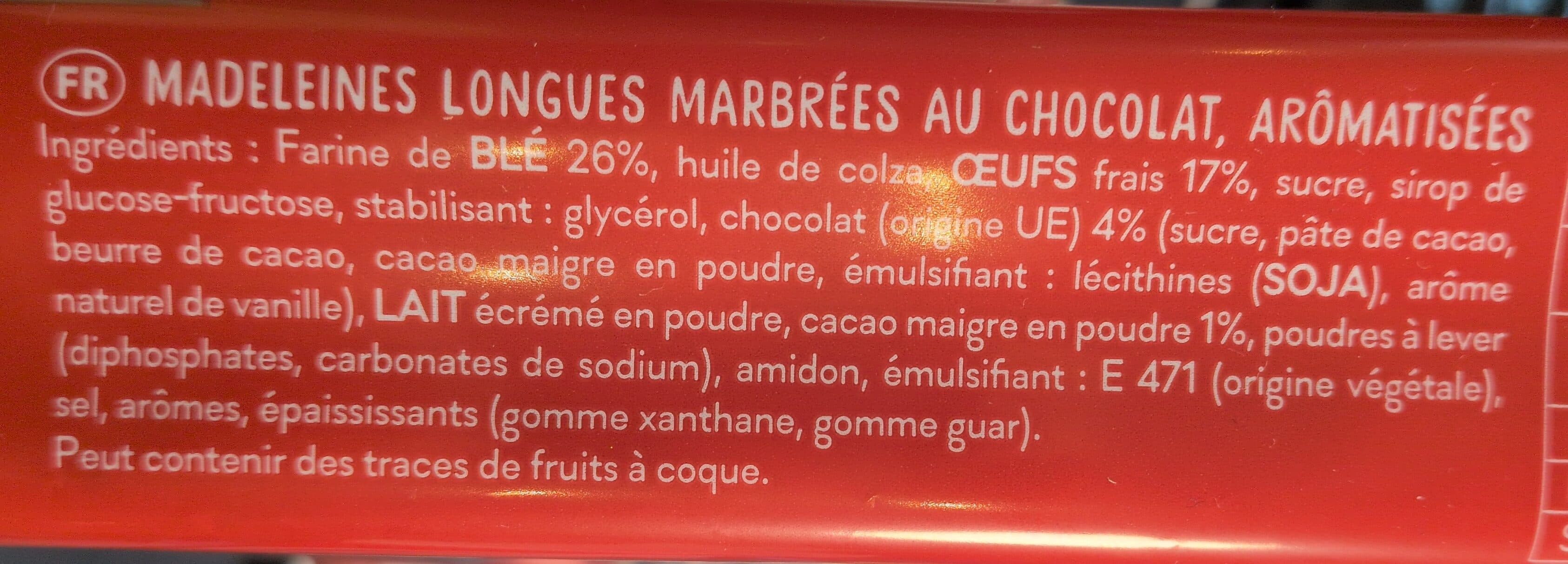 Le Ster Madeleines Longues Marbrées chocolat packshot