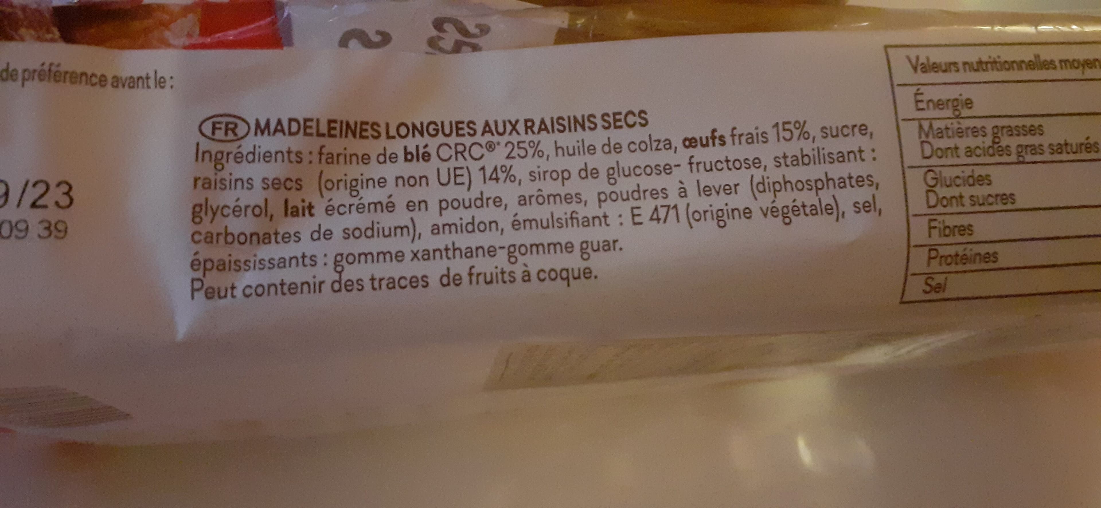 Le Ster Le Ster - Madeleines Long Raisins, 250g (8.8oz) packshot