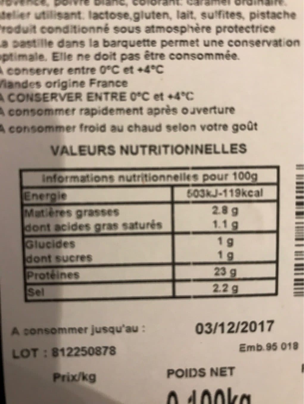 Charles Keller Rôti cuit ficelle Francilin KELLER 2 tranches packshot