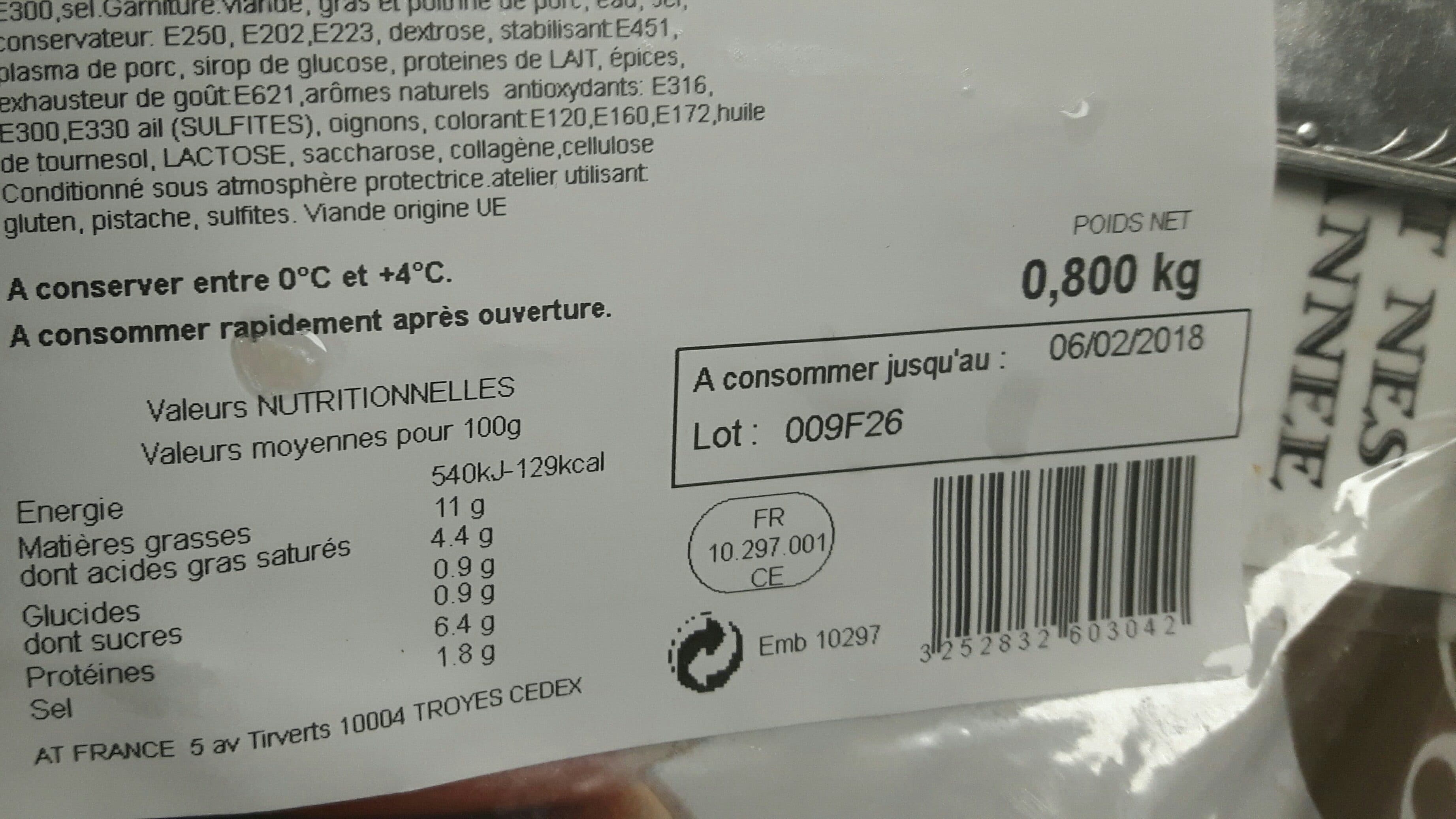 sans Choucroute garnie supérieure packshot