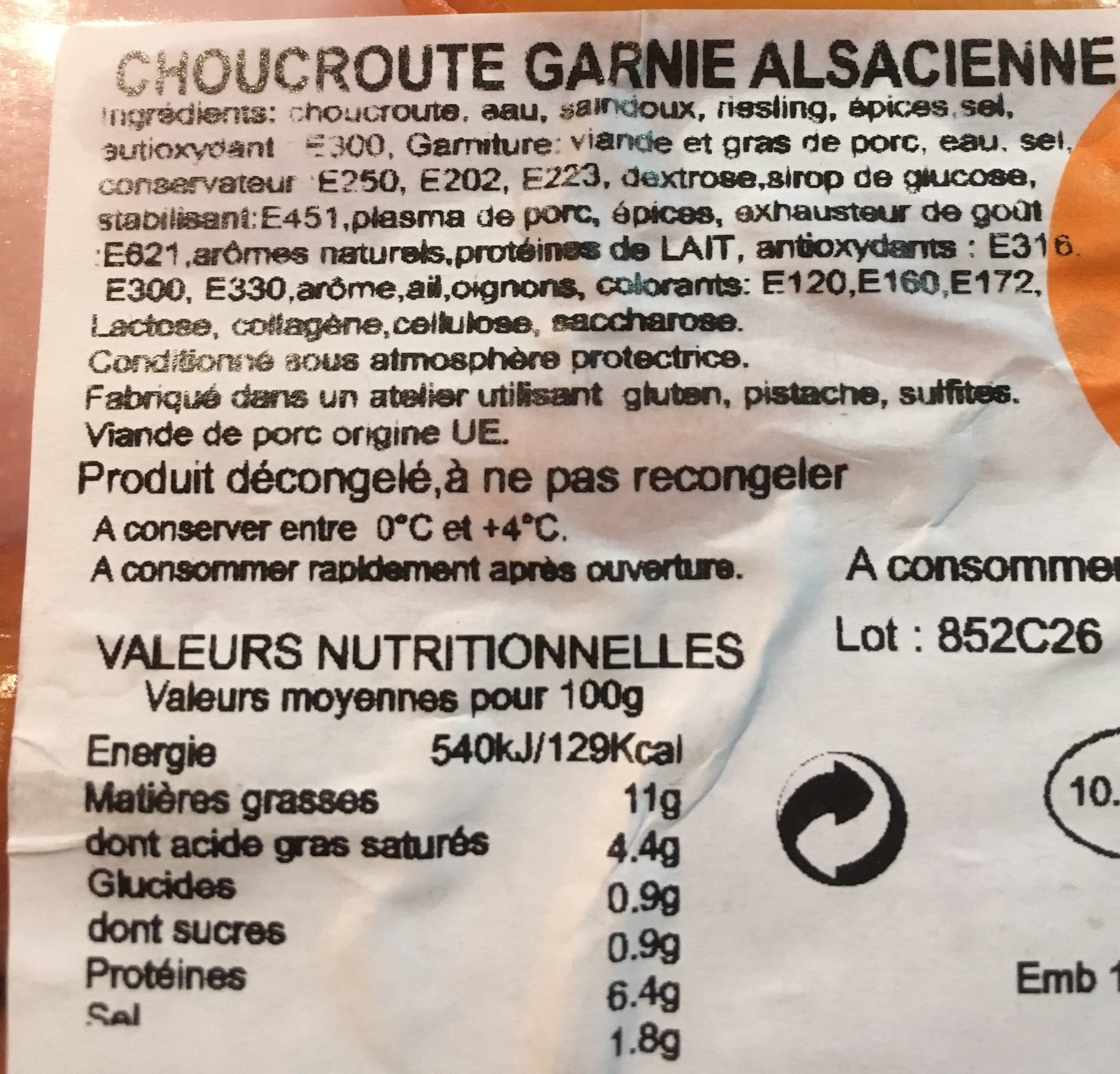 Rero Choucroute garnie alsacienne packshot