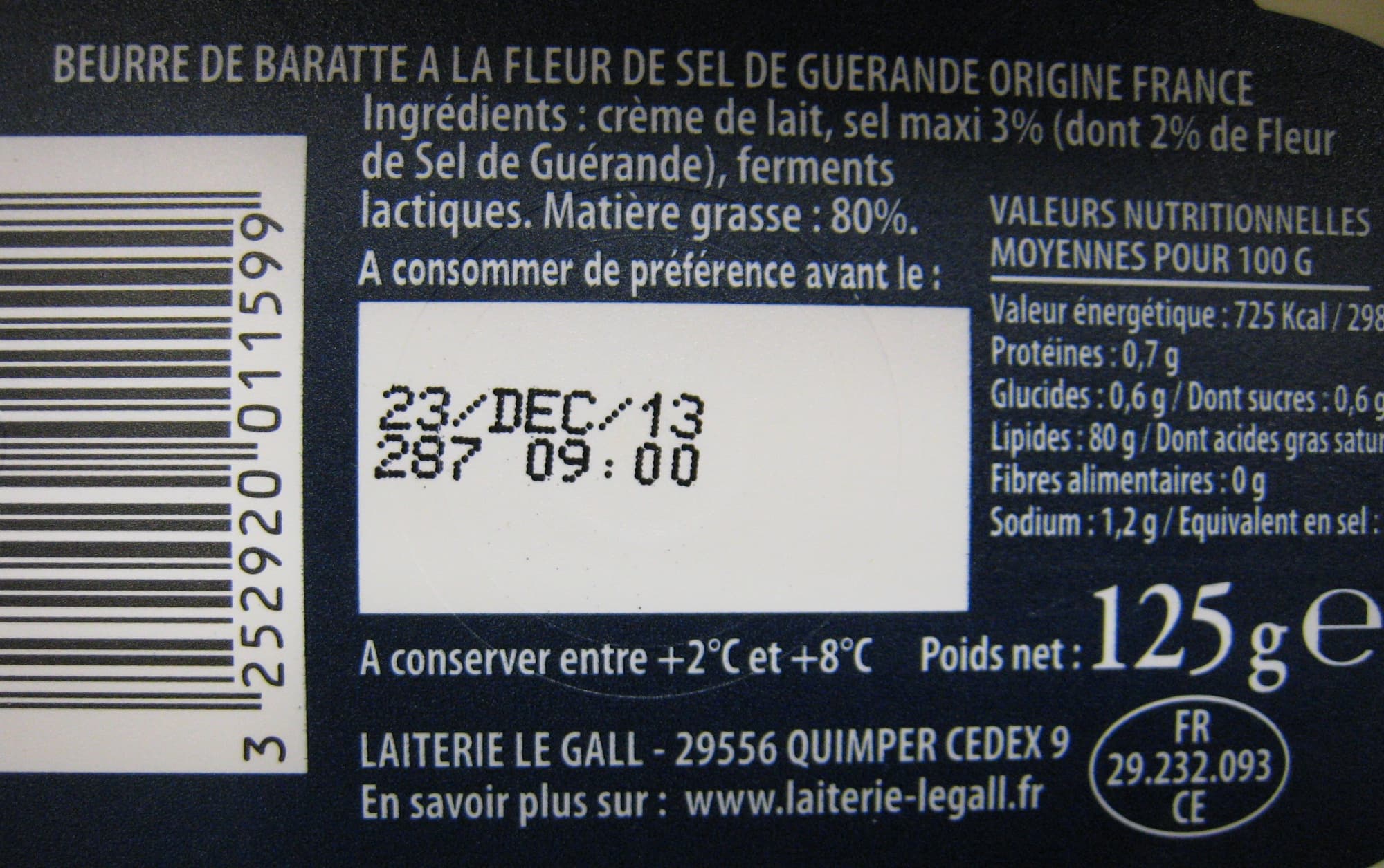 Le Gall Beurre de Baratte - Fleur de sel de Guérande packshot