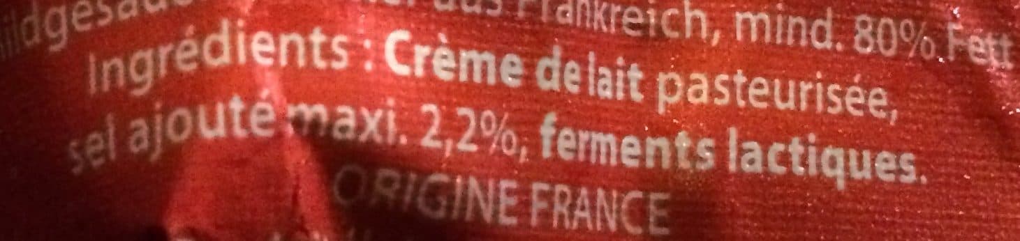 Laiterie le gall Beurre de Baratte demi sel packshot