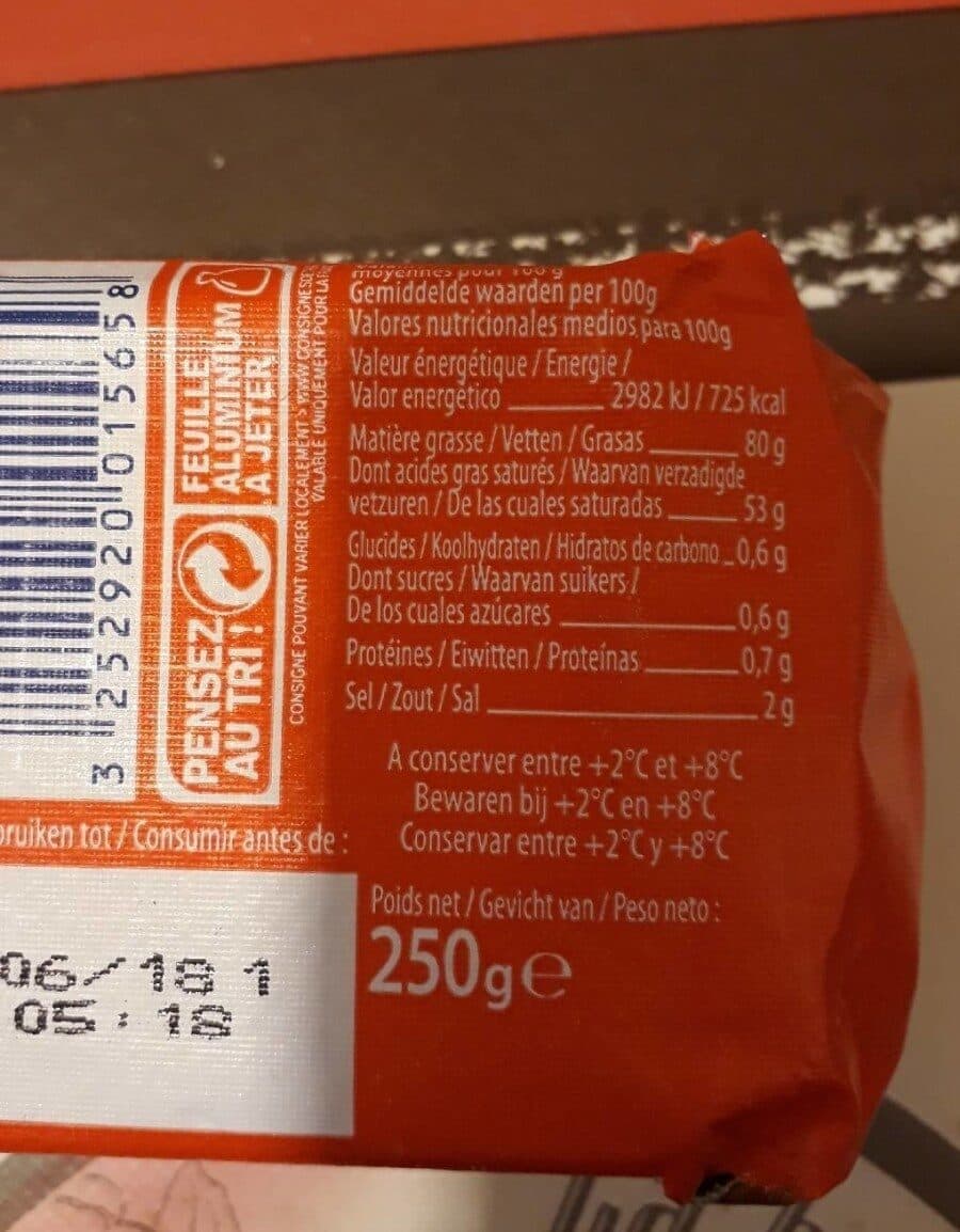 Grandeur Nature Beurre de baratte grand cru 1/2 sel packshot
