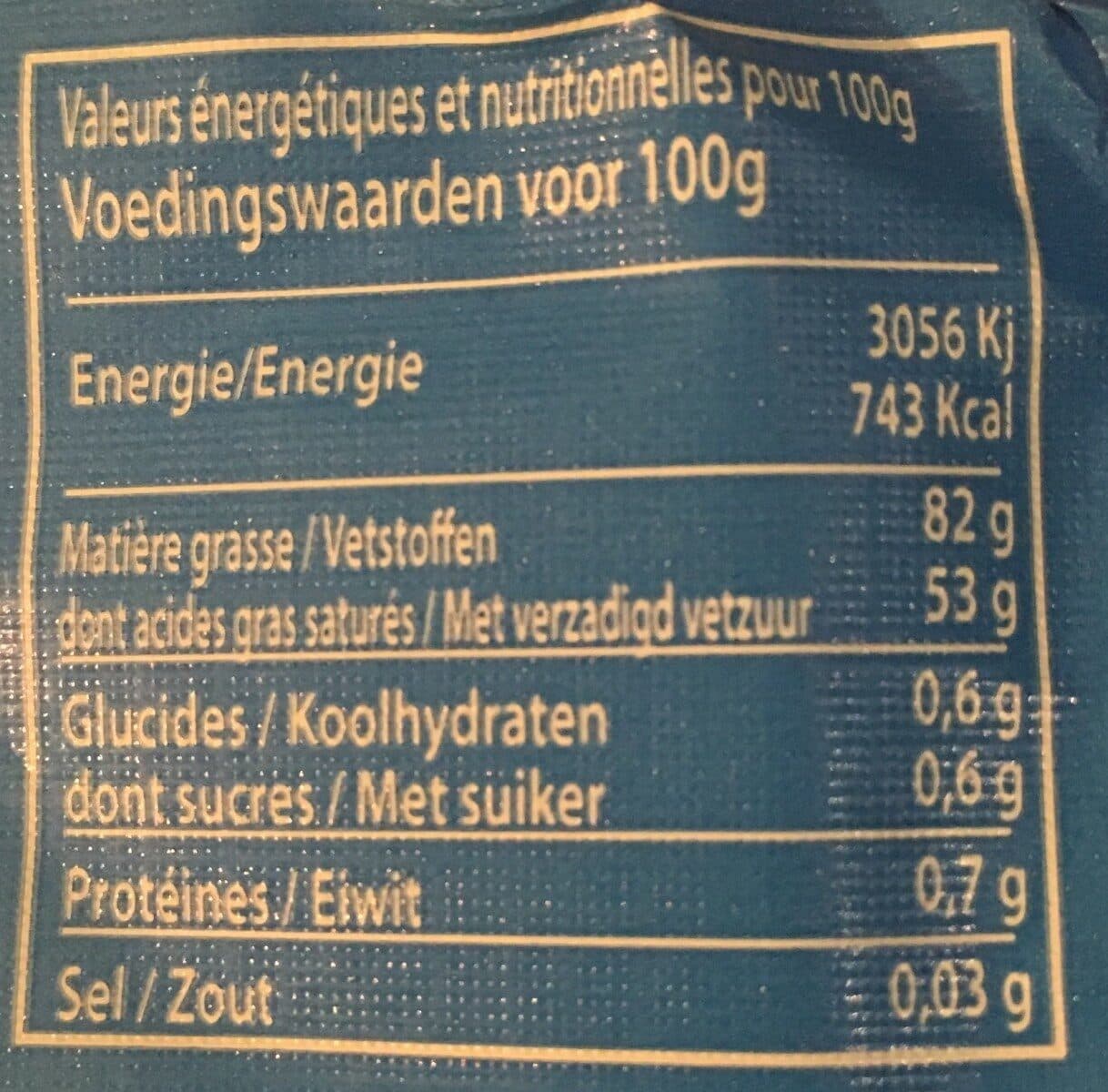 Grandeur Nature Beurre de baratte biologique doux packshot