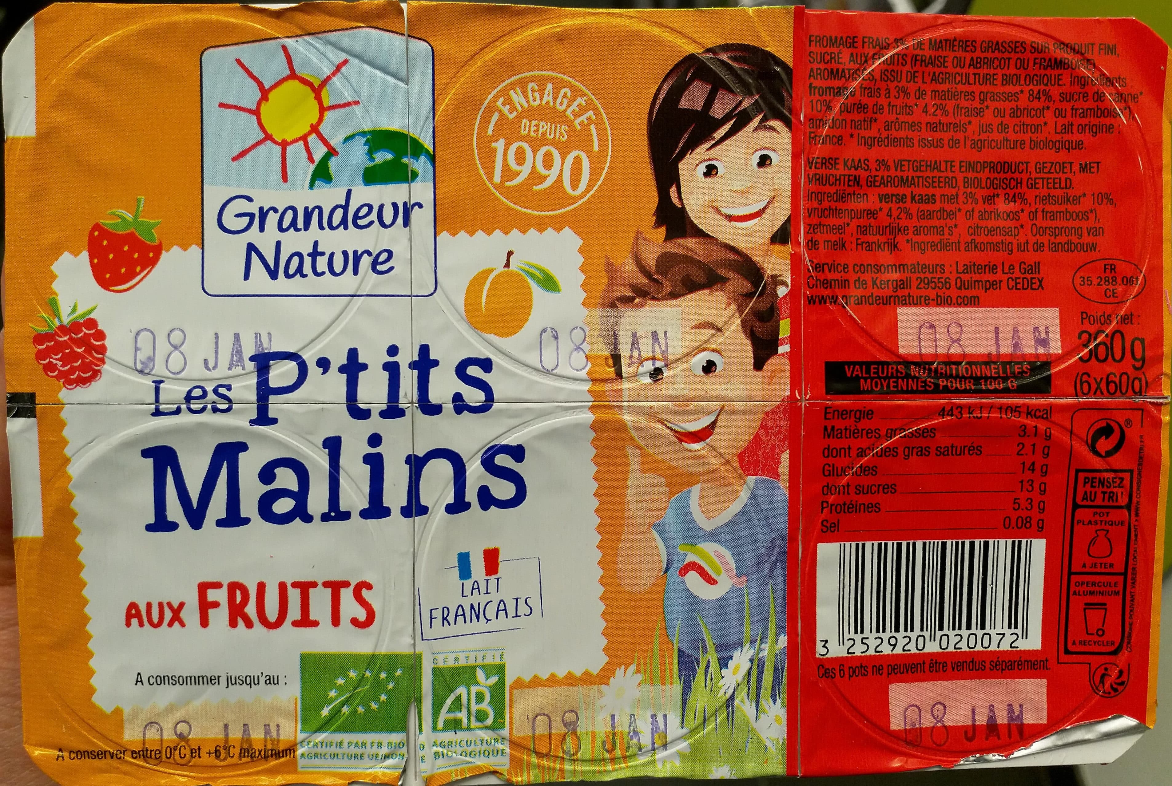 Grandeur Nature Les P'tits malins aux fruits packshot