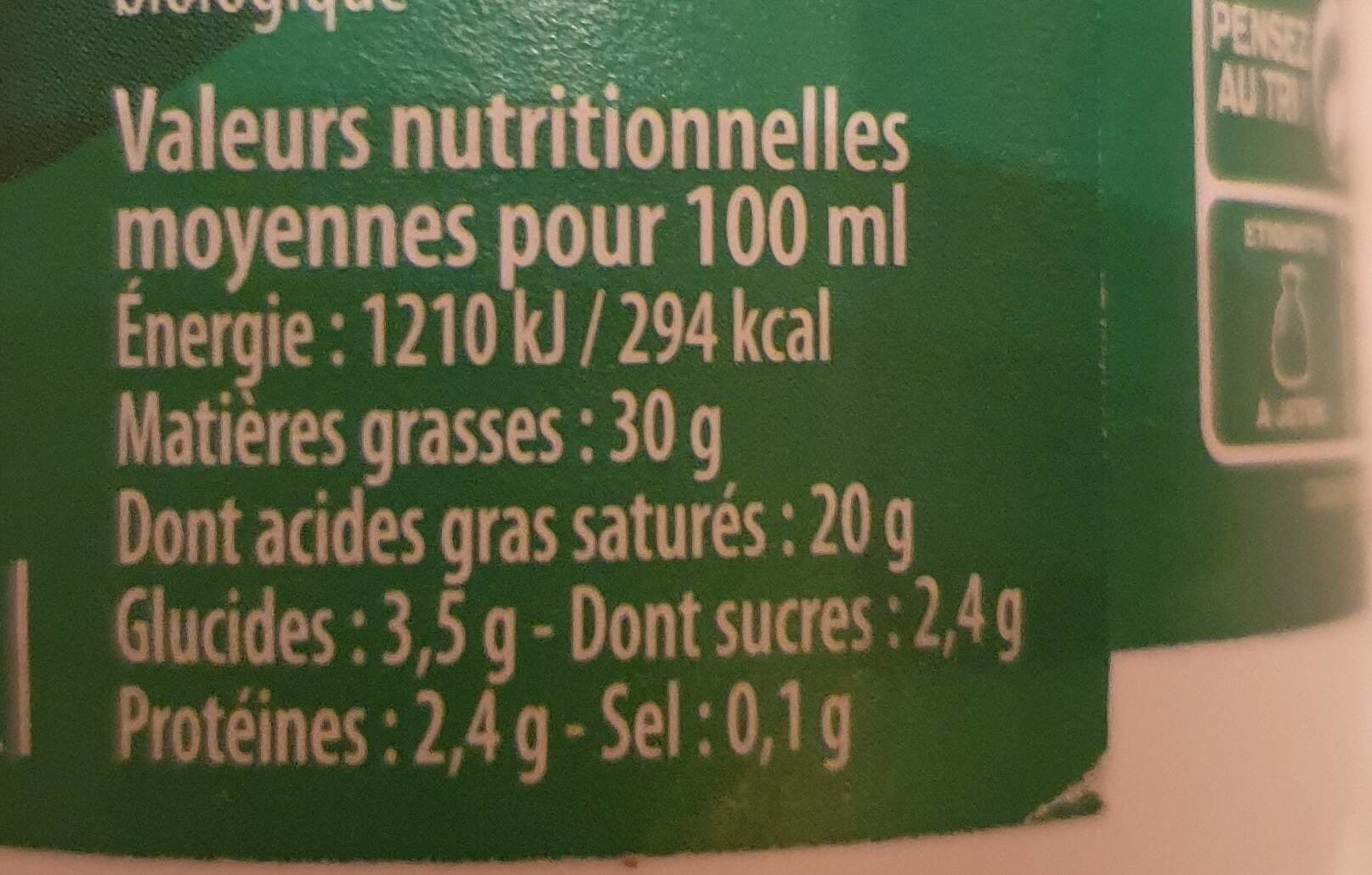 Le Gall Crème fleurette BIO packshot